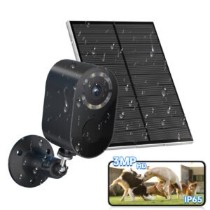 3MP Low Power Wireless Solar Panel IP Camera PIR WiFi Rechargeable Battery Security Outdoor Camera
