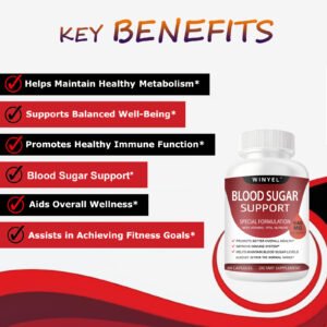 Blood Sugar Complex Pure Premium Supplement - Supports Healthy Blood Sugar Already Within Normal Range Natural With Cinnamon, Bitter Melon, Chromium, Mulberry, Alpha Lipoic Acid, Non-GMO, 60 Capsules