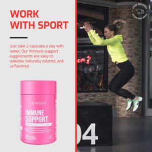 Natural Herbal Immune Defense Immunity Vitamins Supplement Booster And Mushroom Supplement With Lion's Mane, Reishi, Chaga, Cordyceps, Turkey Tail & More