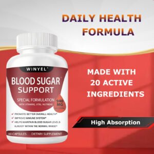 Blood Sugar Complex Pure Premium Supplement - Supports Healthy Blood Sugar Already Within Normal Range Natural With Cinnamon, Bitter Melon, Chromium, Mulberry, Alpha Lipoic Acid, Non-GMO, 60 Capsules