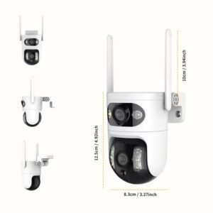 Dual Eye Gun Ball Linkage Monitoring Camera, Panoramic&detail Dual Camera, High-definition Security More Comprehensive