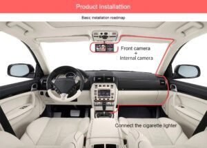 Car Dual Lens Dash Cam HD 1080P Front Rear Inside Video Recorder Camera G-Sensor