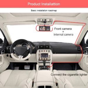 Car Dual Lens Dash Cam HD 1080P Front Rear Inside Video Recorder Camera G-Sensor