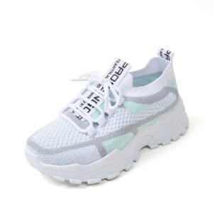 24ba1eea-b72a-47b0-8d9a-d9ec926ee65c.jpg Flyknit Mesh Shoes Women's Breathable Lace-up Sneakers Walking Running Casual Shoes